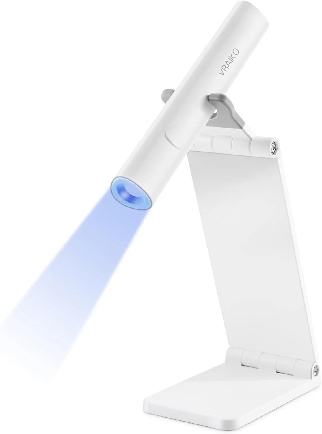 چراغ UV دستی VRAIKO Minicure برای ناخن های ژلی، چراغ ناخن UV قابل حمل با پایه، خشک کن ناخن LED کوچک قابل شارژ برای خشک کردن سریع (سفید)
