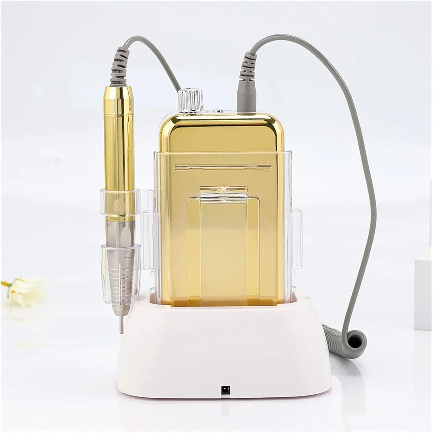 دستگاه سوهان برقی ناخن حرفه ای، هندپیس براشلس 35000 دور در دقیقه، قابل حمل، رومیزی، بی سیم، پولیشر برقی ناخن، مانیکور، برقی قابل شارژ