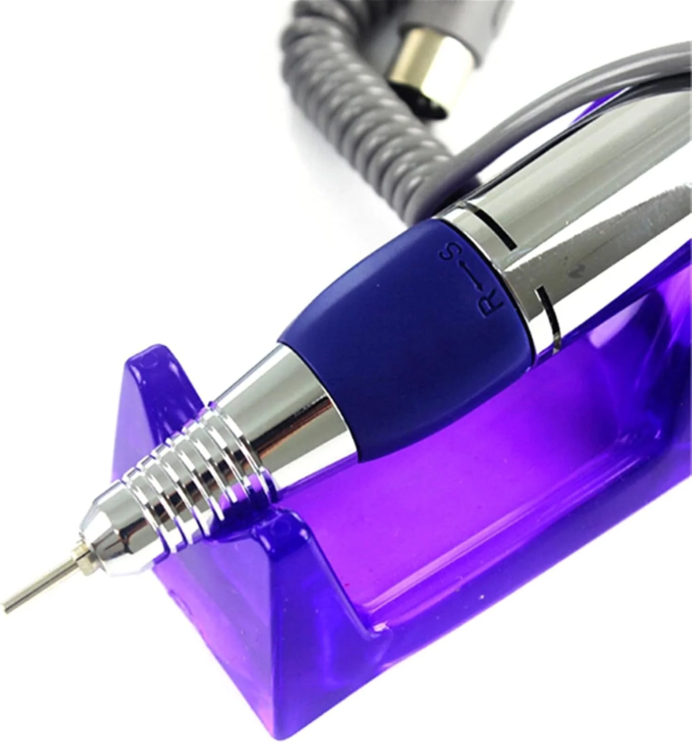 قلم دسته مانیکور دریل STUFY با سرعت 25000-30000 دور در دقیقه، ابزار مانیکور، قطعه دستی مانیکور برای جایگزینی دستگاه مانیکور برقی (رنگ: آبی)
