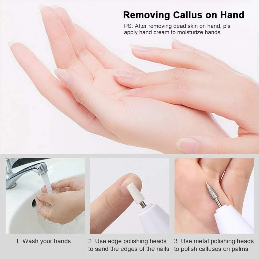 دستگاه مینی برقی مانیکور ناخن، قلم پولیشینگ قابل حمل، مناسب برای مانیکور، پولیش ناخن، از بین بردن پوست مرده