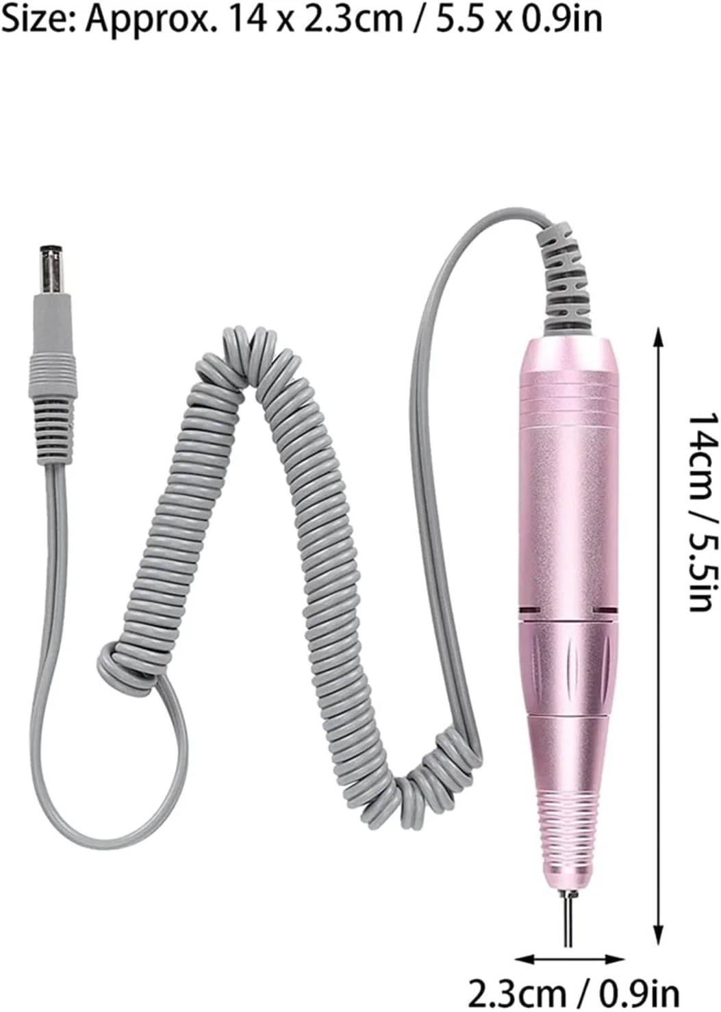 دسته جایگزین قلم دریل ناخن 35000 دور در دقیقه، دسته پولیشر و سمباده ناخن، دسته هندپیس برقی قابل حمل برای پولیش ژل