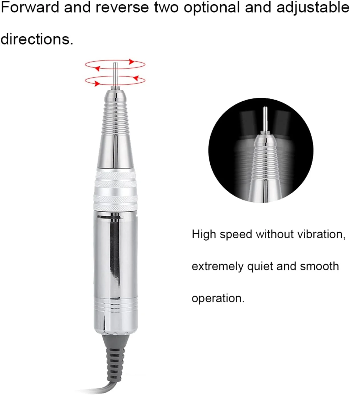 دسته هندپیس جایگزین دریل ناخن مانیکور 35000 دور در دقیقه برای دستگاه بافرینگ ناخن برقی