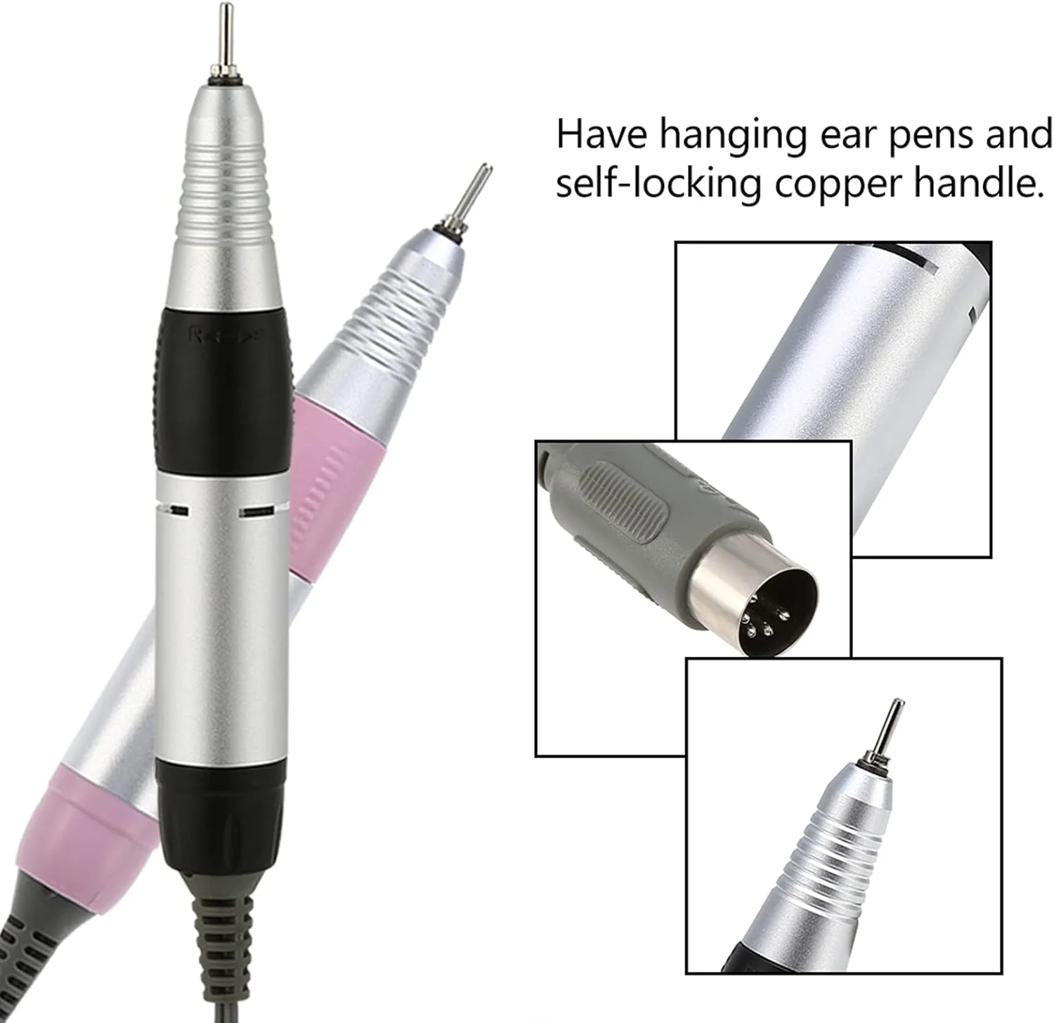 قلم دستگاه مانیکور، در 4 رنگ، ابزار جانبی برای مانیکور و پدیکور (سفید)