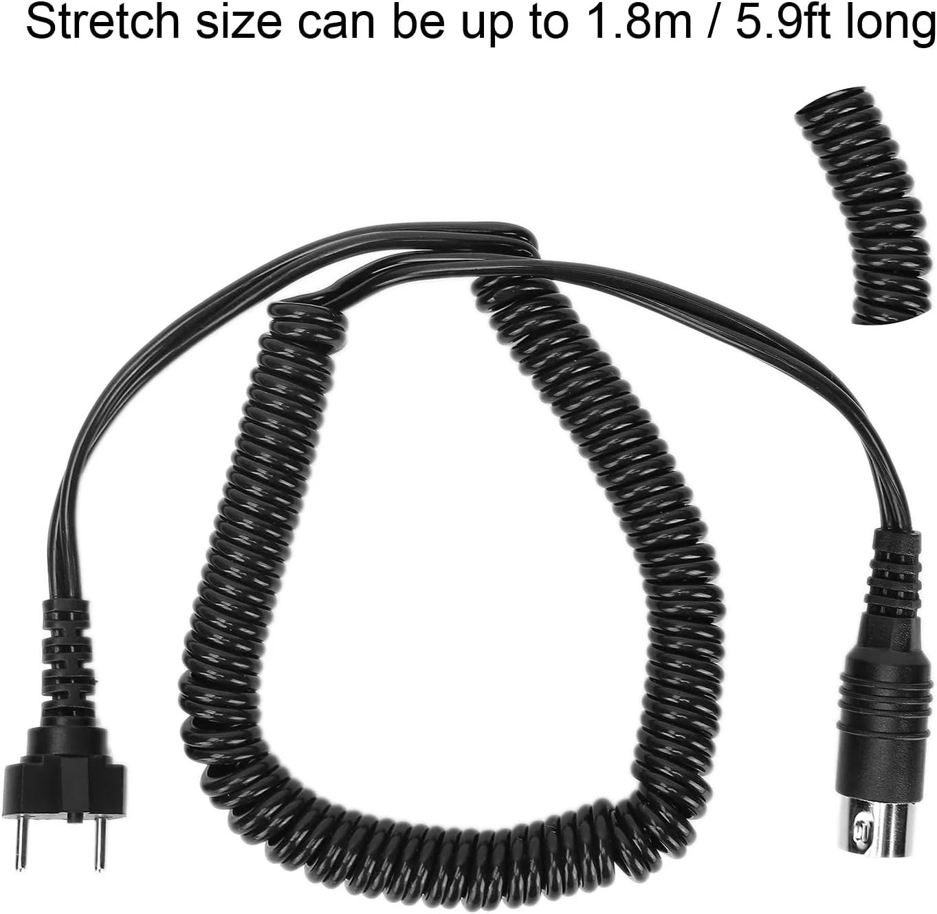 سیم جایگزین هندپیس دستگاه سوهان برقی، کابل برق دستگاه مانیکور برقی، لوازم جانبی جایگزین کابل هندپیس (مشکی)
