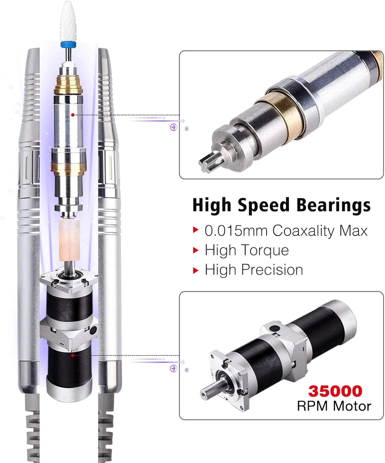 قلم دستگاه سوهان برقی ناخن ایمن