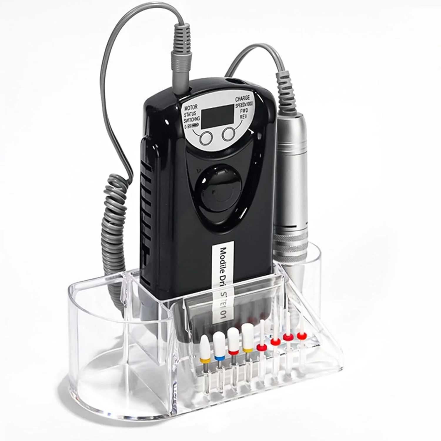 استند نگهدارنده اکرلیک دریل ناخن با 8 سوراخ سری، جعبه نگهداری همه کاره برای دستگاه دریل ناخن، هندپیس، سوهان ناخن و براش های آرایشی، نظم دهنده رومیزی برای تکنسین های ناخن و علاقه مندان به DIY