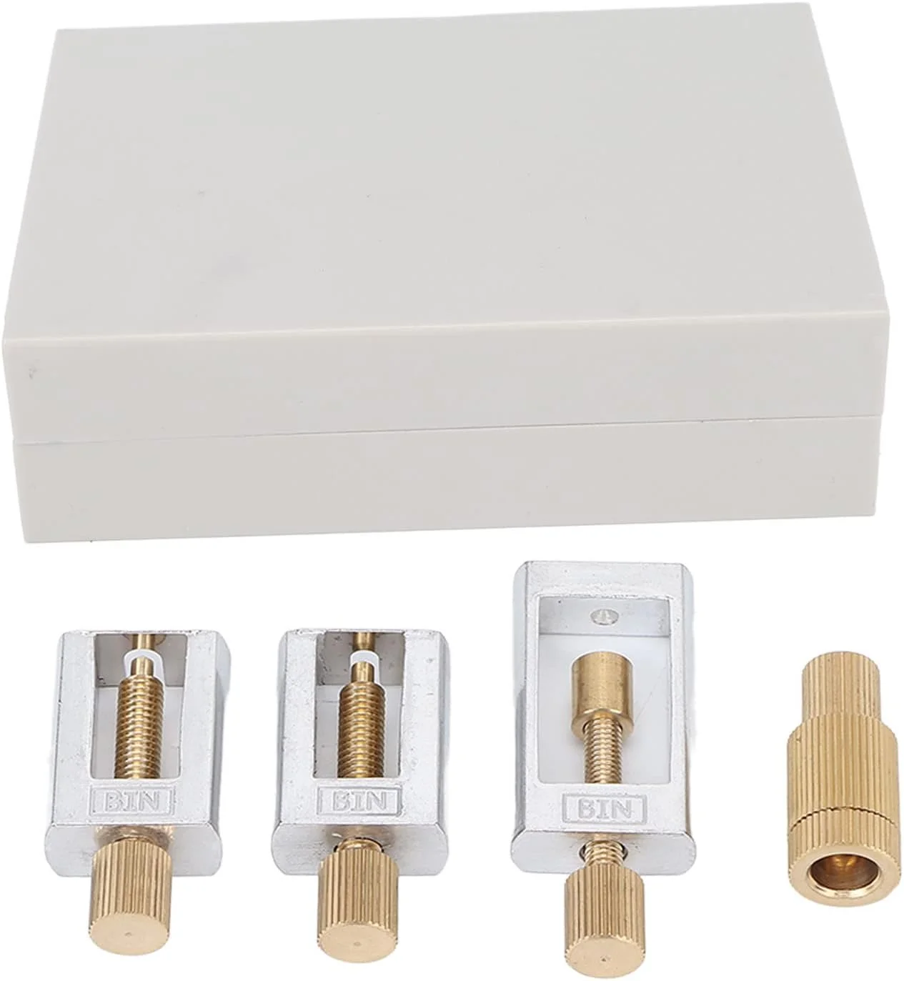 مجموعه ۴ عددی ابزار تعمیر و تعویض بلبرینگ هندپیس دندانپزشکی، به همراه جعبه نگهداری، کارتریج هندپیس و ابزار جداکننده کارتریج پرسرعت، ابزار جداکننده سنگین