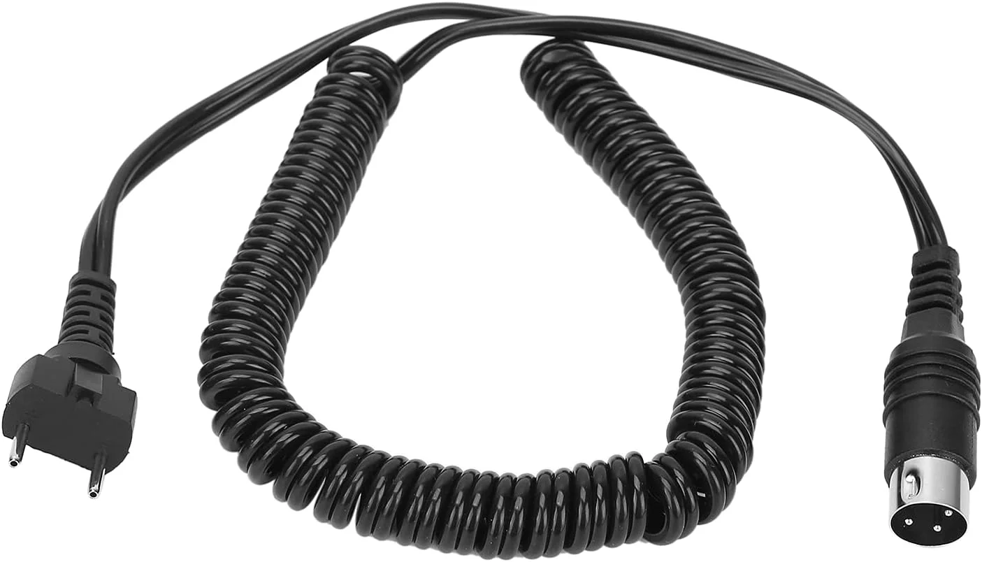 کابل هندپیس دستگاه مانیکور ناخن Haofy با طراحی سه شاخه، اندازه کشش 1.8 متری برای دستگاه مانیکور برقی، جنس آلیاژ مقاوم برای مانیکور DIY (مشکی)