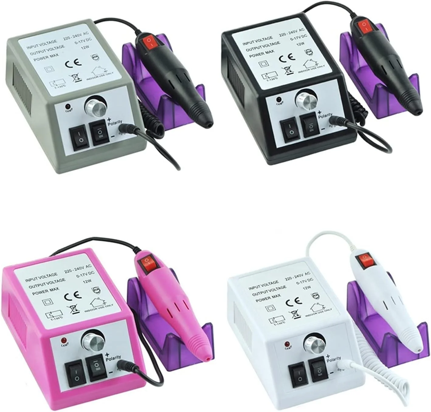 ست دستگاه مانیکور برقی ناخن، سوهان برقی پدیکور، ابزار و لوازم پولیش ناخن