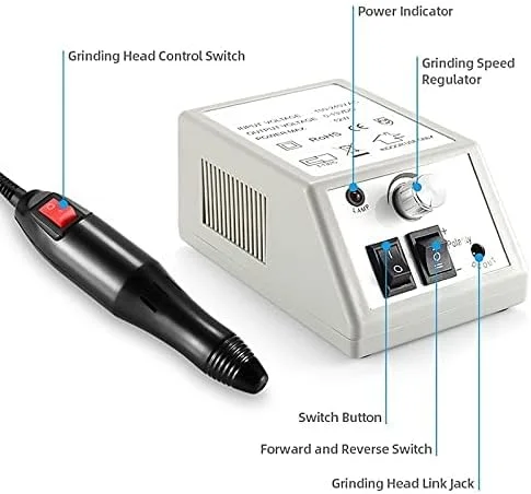 ست دستگاه مانیکور برقی ناخن، سوهان برقی پدیکور، ابزار و لوازم پولیش ناخن