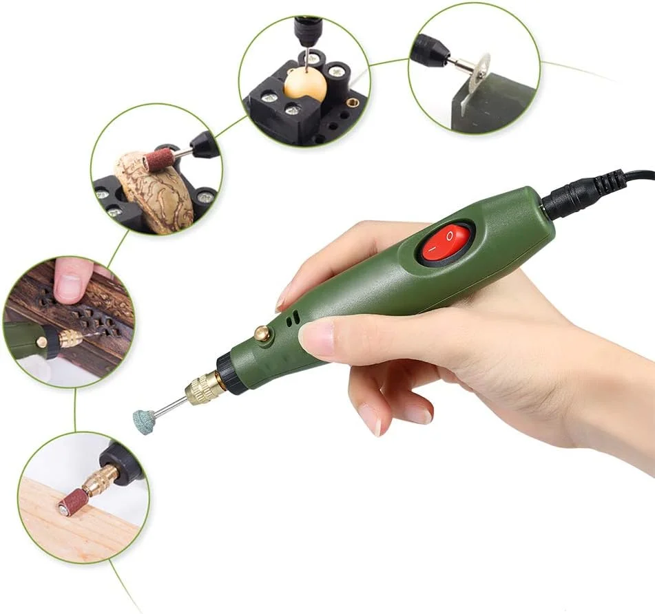 ست مینی سنگ فرز برقی چند منظوره Eacam، کیت ابزار چرخشی برقی برای فرزکاری، پولیش و حکاکی