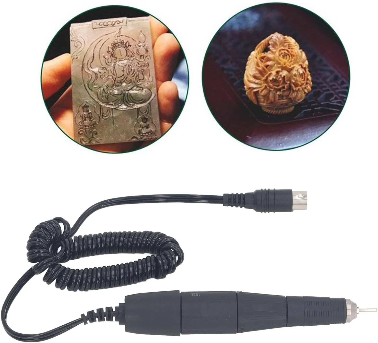 دسته دریل ناخن، قلم برقی جایگزین با سه نظام 2.35 میلی متری برای پولیش پدیکور، هندپیس سوهان ناخن 35000 دور در دقیقه، قطعه دستگاه دریل ناخن 102L