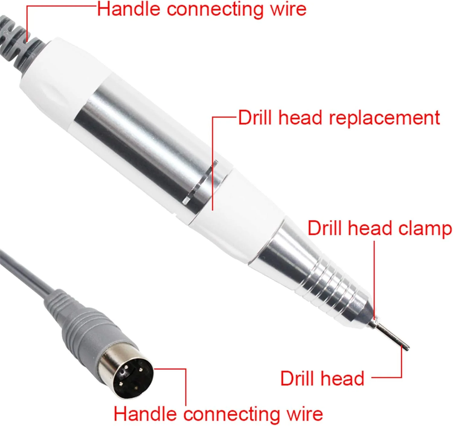 قلم برقی حرفه ای مانیکور و پدیکور، مناسب برای طراحی ناخن، سوهان، پولیش و ساییدن – ابزار جانبی دستگاه مانیکور