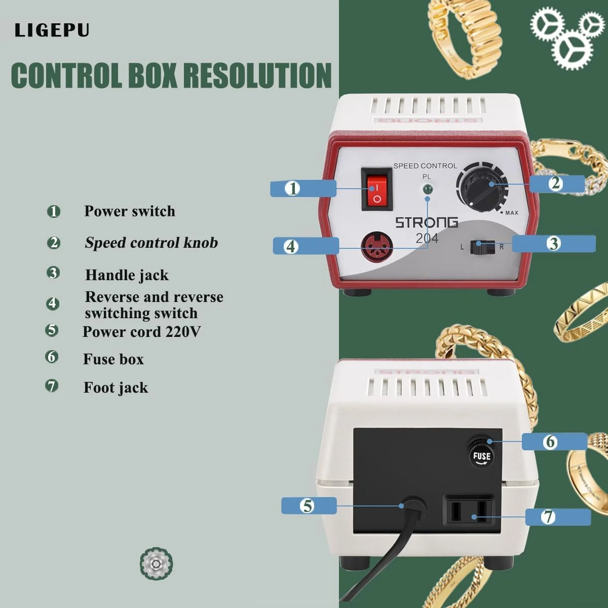 دستگاه سوهان برقی ناخن 45000 دور در دقیقه، حرفه ای، قابل حمل و شارژی، مناسب برای ست مانیکور و پدیکور ژل و اکریلیک (204-102LN)