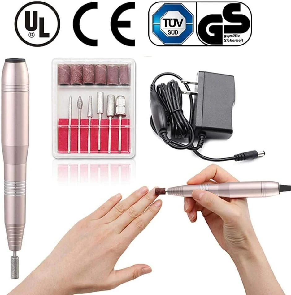دستگاه سوهان برقی ناخن قابل حمل و جمع و جور، کیت مانیکور و پدیکور برقی با هندپیس و آسیاب مناسب برای استفاده در منزل و سالن دستگاه سوهان برقی ناخن قابل حمل و جمع و جور، کیت مانیکور و پدیکور برقی با هندپیس و آسیاب مناسب برای استفاده در منزل و سالن