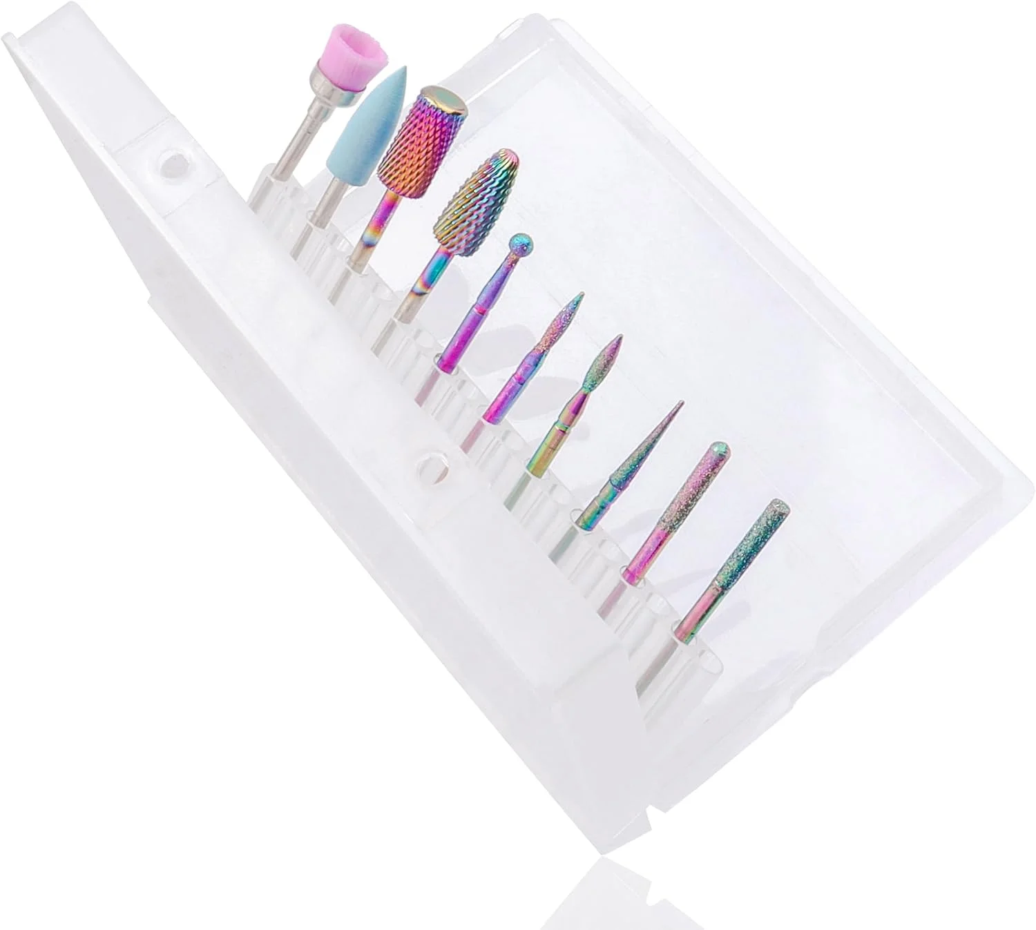 مجموعه سری مته ناخن کاربید تنگستن Yakamoz با نوارهای سمباده کوچک برای مته ناخن، 10 عدد سری مته ناخن آکریلیک حرفه ای 3/32 اینچی، سری سوهان کوتیکول و 75 عدد نوار سمباده ناخن برای مانیکور ناخن