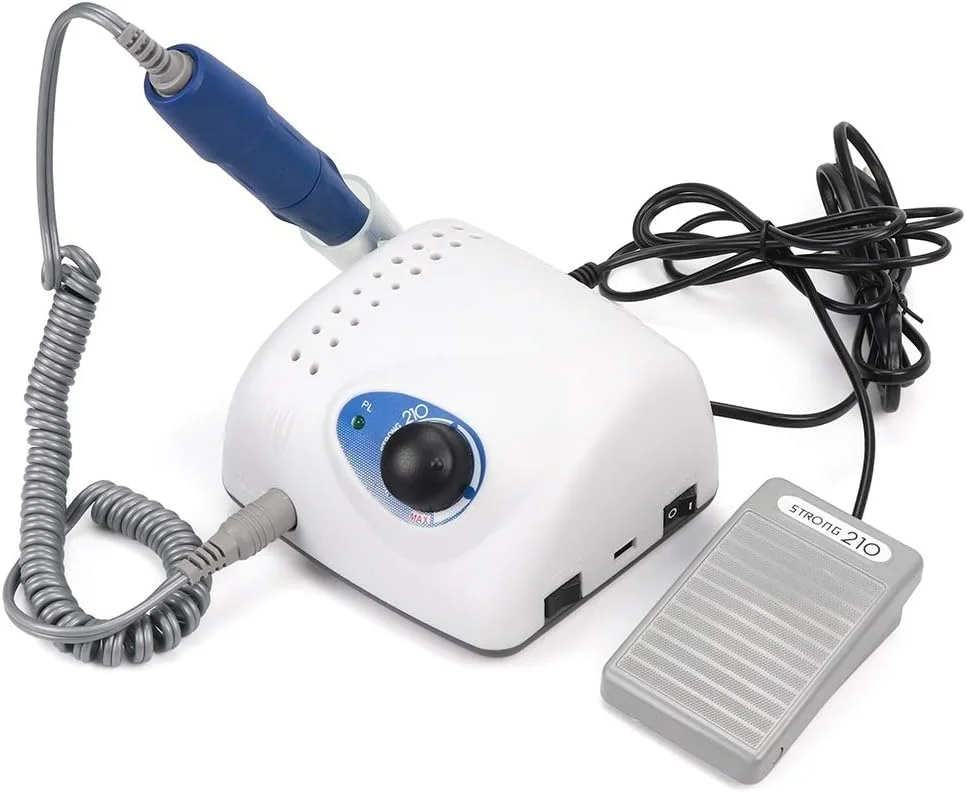 دستگاه مانیکور و پدیکور برقی ناخن NSKI 65W Strong 210 105L، سوهان برقی قوی ناخن، دستگاه پولیش 35000 دور در دقیقه، دستگاه سنگ زنی هنر ناخن