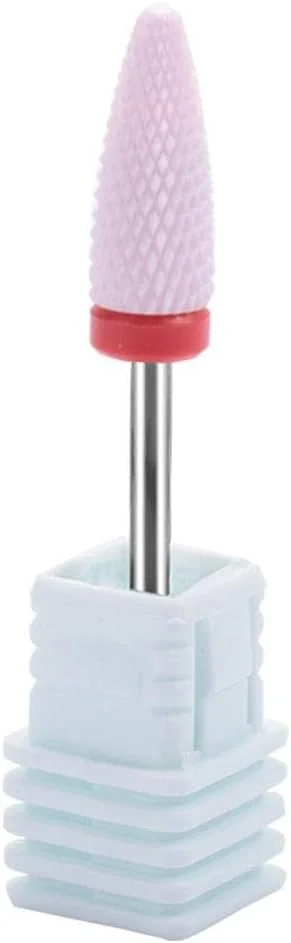 ست سر سوهان ناخن، سر سنگ زنی سوهان، 5 نوع سر سنگ زنی استوانه ای سرامیکی سوهان ناخن برای ابزارهای مانیکور پولیش ناخن (21ST)