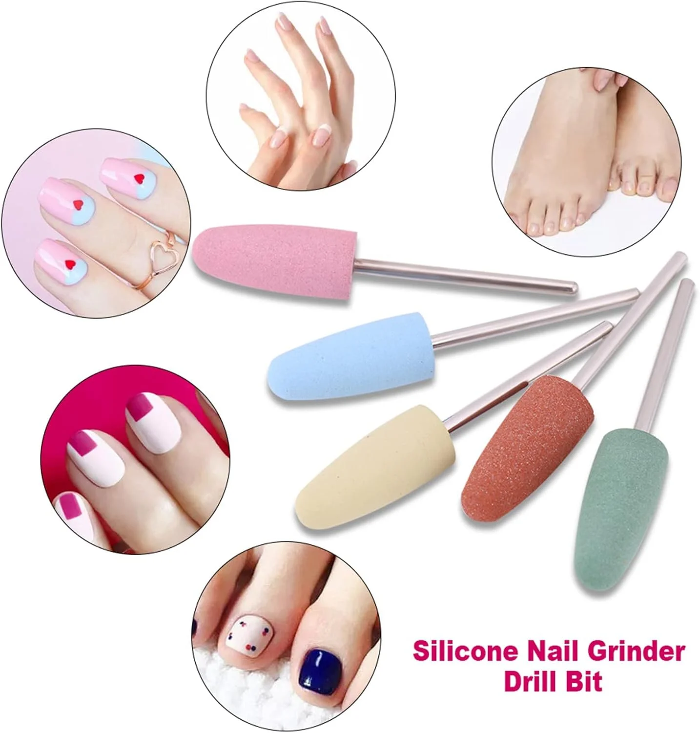 سری دستگاه مانیکور برقی جایگزین سر مانیکور پدیکور پرداخت آسیاب برش فایل ناخن