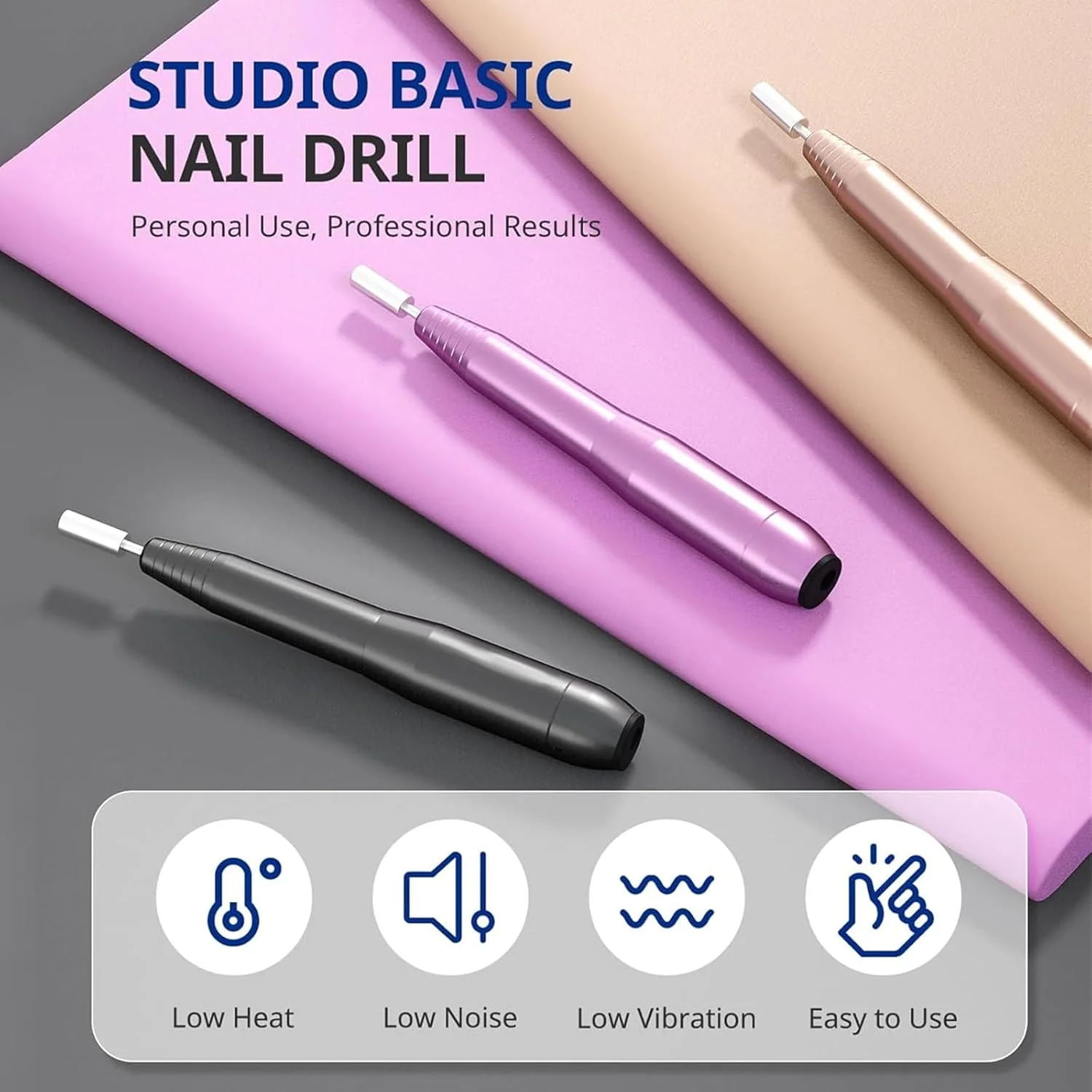 دستگاه سوهان برقی ناخن، دستگاه قابل حمل USB EFile ناخن برای مبتدیان، کیت مانیکور پدیکور سوهان ناخن با 6 سری و 26 نوار سمباده برای پولیش ناخن های ژلی اکریلیک خانگی بنفش