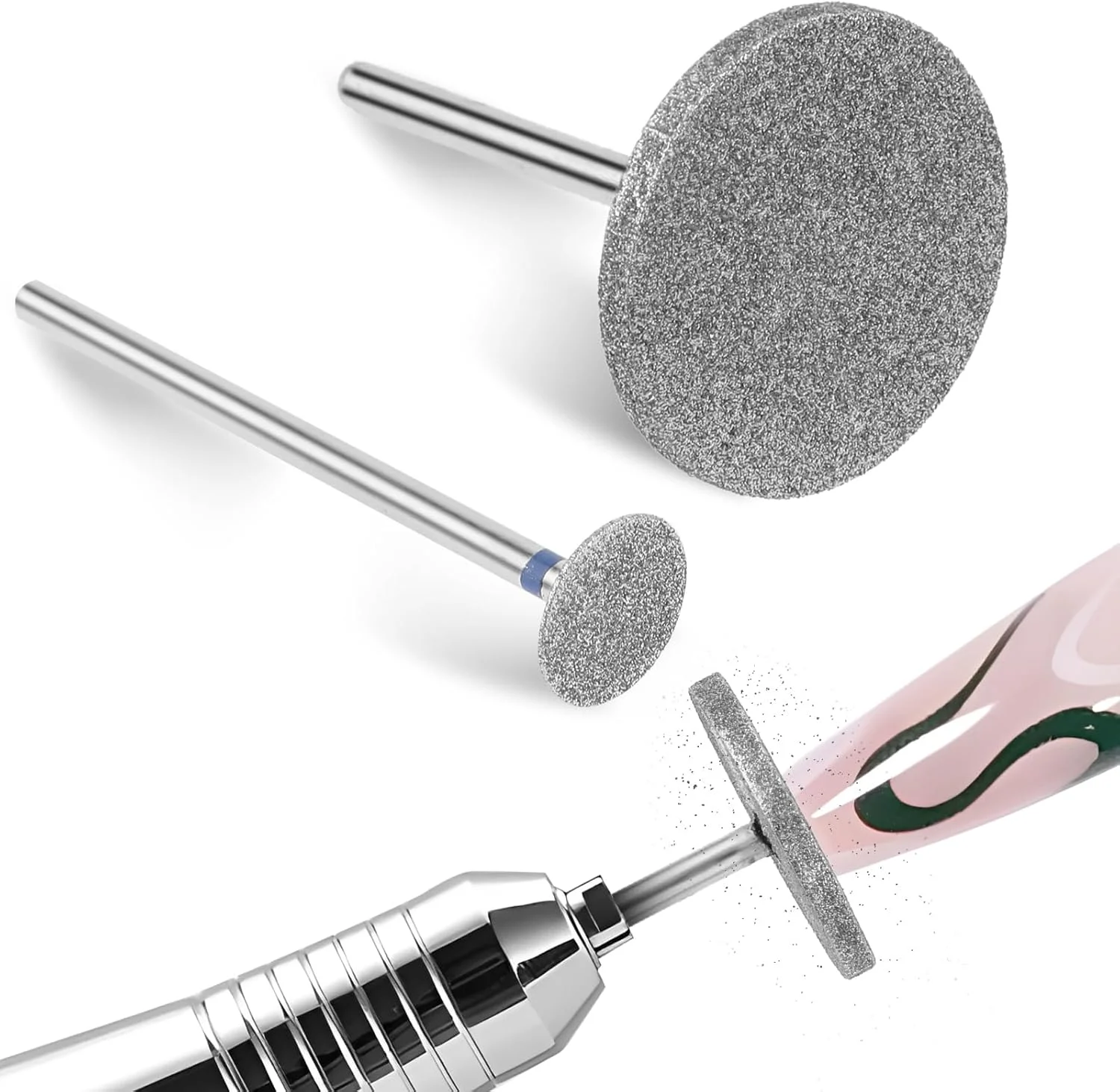 مجموعه 2 عددی سری سوهان دیسکی ناخن JIEYAO، سری حرفه ای برش ناخن، سوهان برقی پا، دیسک سمباده سخت پدیکور برای استودیو ناخن، مراقبت از پا، از بین بردن ژل و پوست های مرده