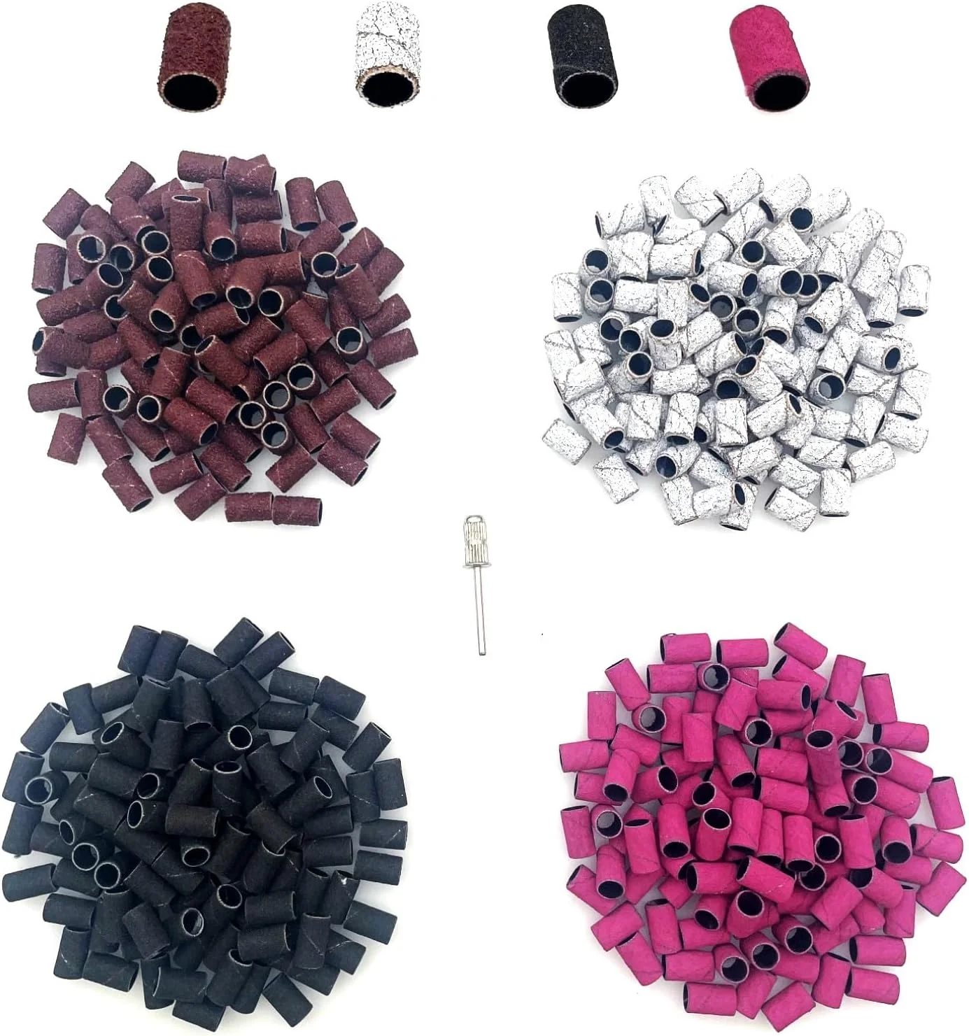 مجموعه سنباده ناخن JZK شامل 100 عدد سری سنباده برقی ناخن با یک عدد میله سنباده