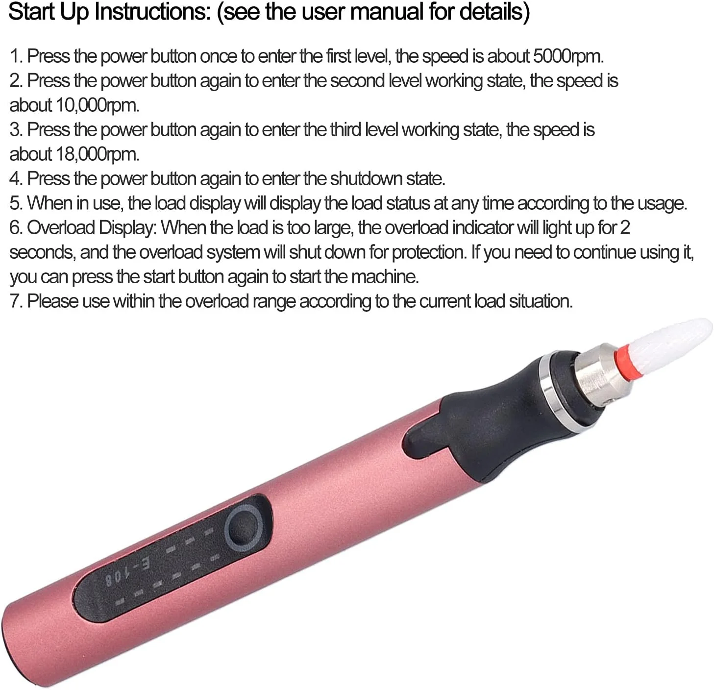 دستگاه سوهان ناخن Marhynchus، کیت دریل برقی قابل شارژ ناخن با 3 سرعت، ابزار چند منظوره پدیکور، سرهای سنگ زنی مناسب برای دریل