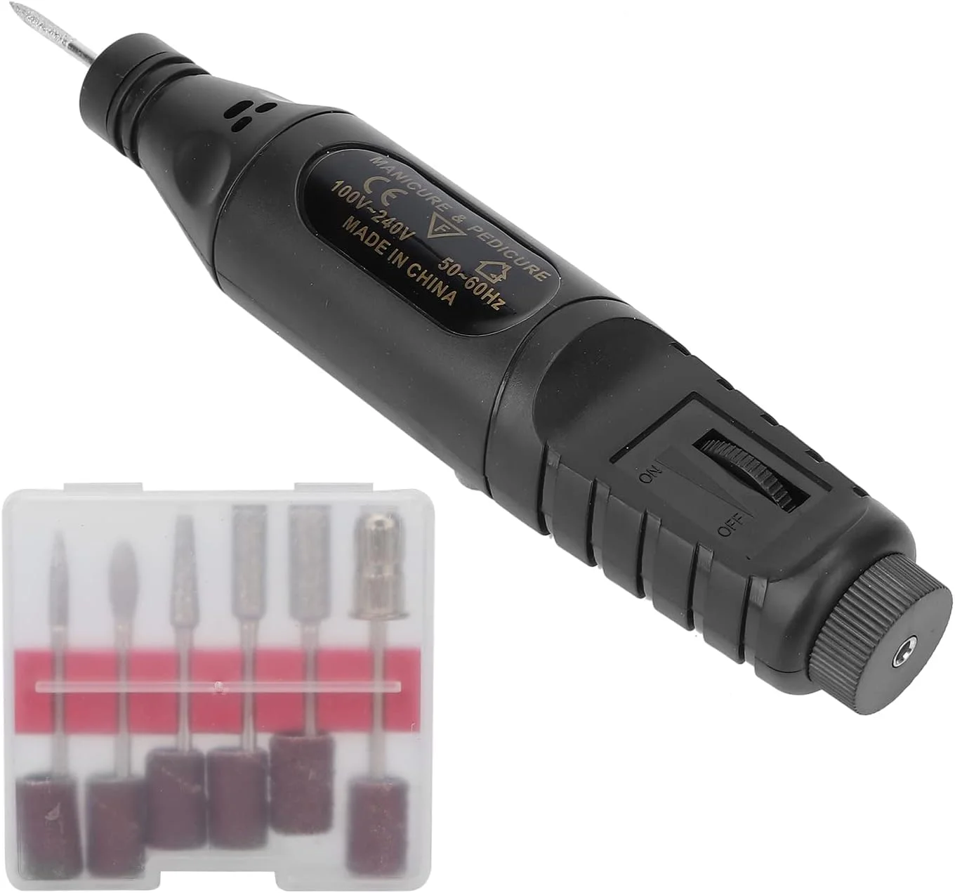 دستگاه سوهان برقی ناخن USB، دستگاه قلمی سوهان ناخن قابل حمل با 6 سری پولیش، مجموعه سوهان برقی لاک ژل ناخن، ابزار مانیکور قابل حمل هنر ناخن