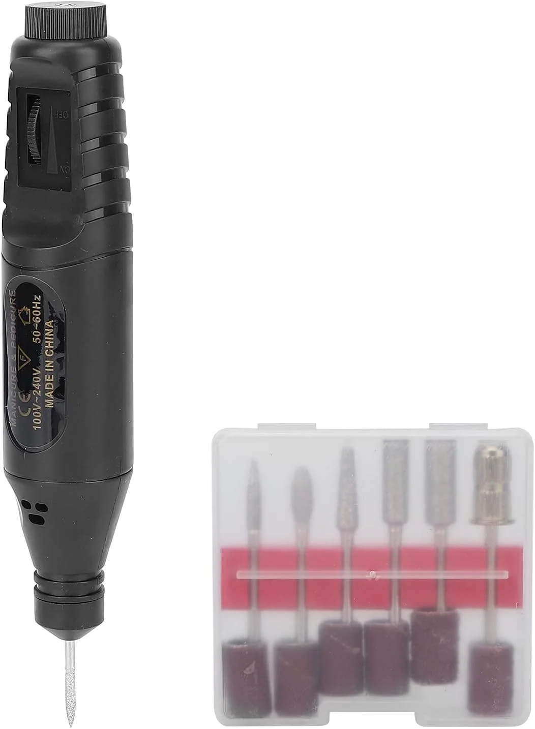 دستگاه سوهان برقی ناخن USB، دستگاه قلمی سوهان ناخن قابل حمل با 6 سری پولیش، مجموعه سوهان برقی لاک ژل ناخن، ابزار مانیکور قابل حمل هنر ناخن