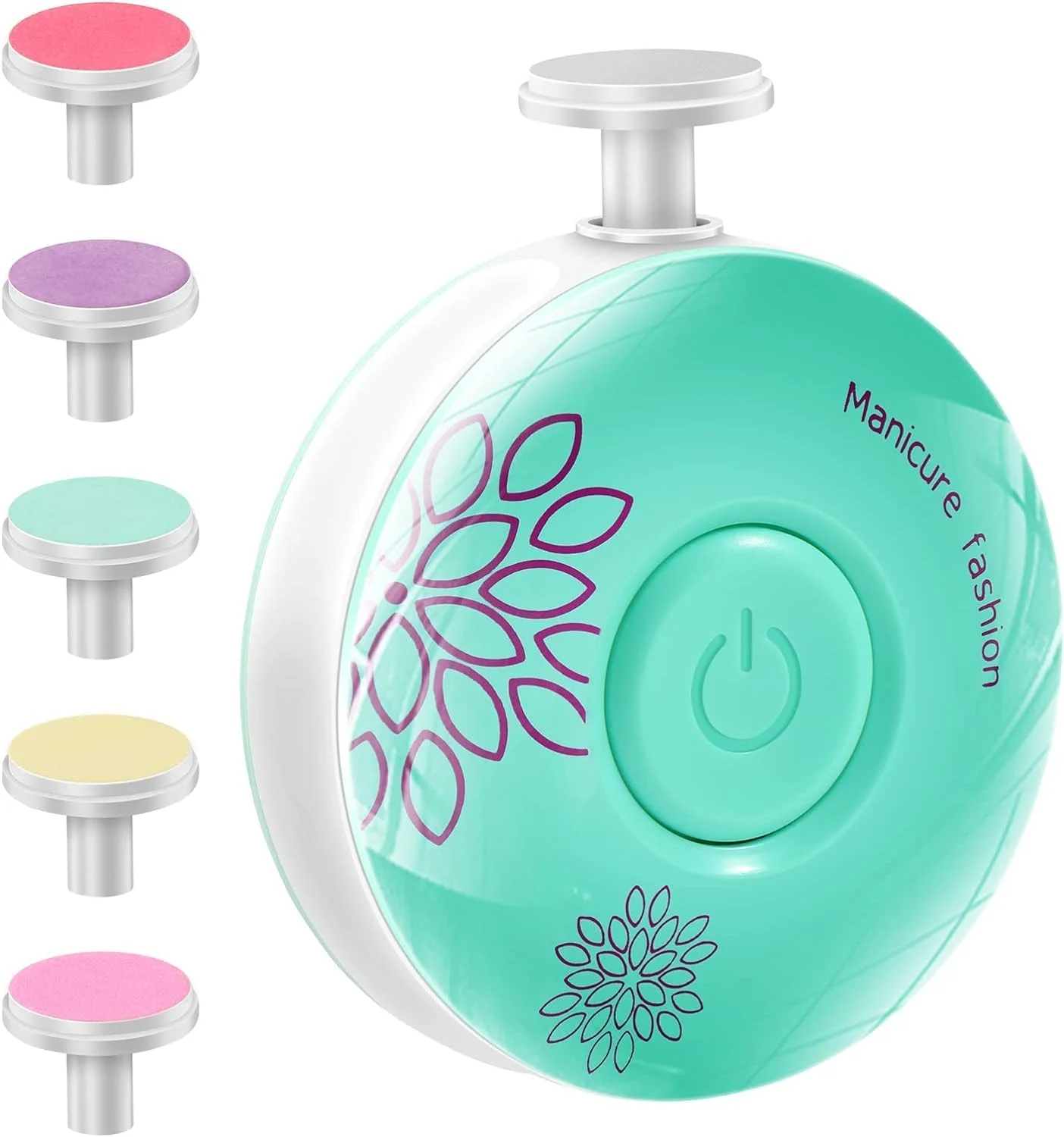 سوهان ناخن برقی کودک مک‌مولا با شش سری سنگ‌زنی قابل تعویض، ناخن‌گیر نوزاد با صدای کم