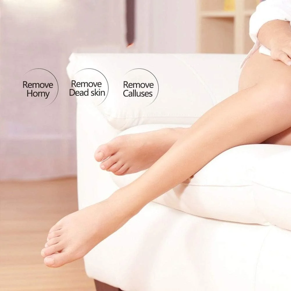 دستگاه الکتریکی از بین برنده پینه پا، قابل شارژ، ابزار پدیکور برقی قابل حمل، 3 نوع سر سنگ زنی، جمع آوری خودکار گرد و غبار USB