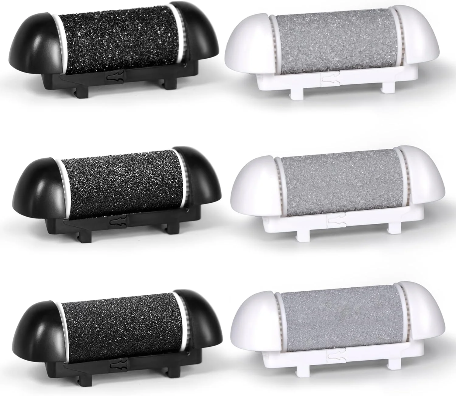 بسته 6 عددی سری یدکی غلتکی برای دستگاه های الکتریکی از بین برنده پینه پا، سری یدکی ابزار پدیکور الکتریکی با زبری های مختلف شامل 2 عدد زبر خیلی زیاد، 2 عدد زبر معمولی و 2 عدد زبر نرم