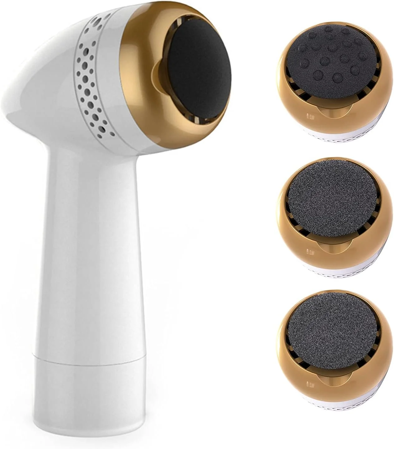 سوهان برقی پا ایرومی با 2 سری سمباده متفاوت و 1 سری ماساژ، سرعت قابل تنظیم، حذف کننده پینه USB، سنگ پای قابل حمل، ابزار پدیکور برای از بین بردن ترک پاشنه پا و پوست سفت