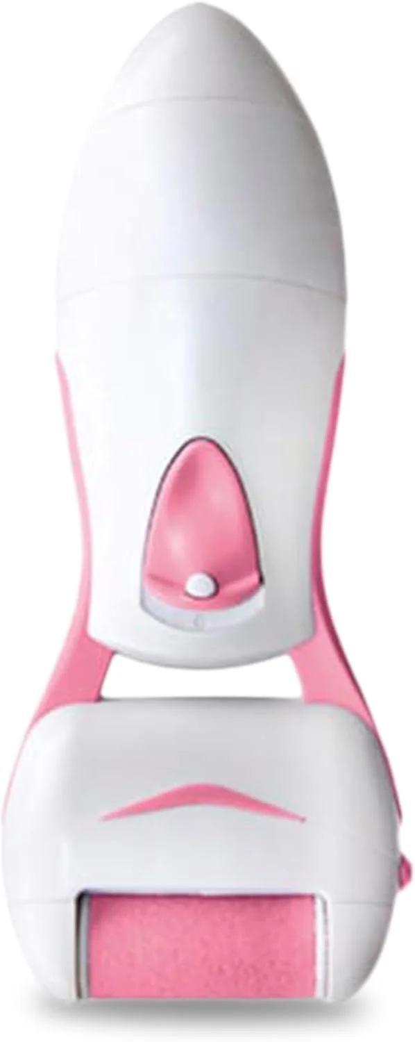 غلطک سوهان برقی پا - با باتری کار می کند برای از بین بردن پوست سفت - رنگ صورتی، پرداخت صاف - ابزار پدیکور برای پا