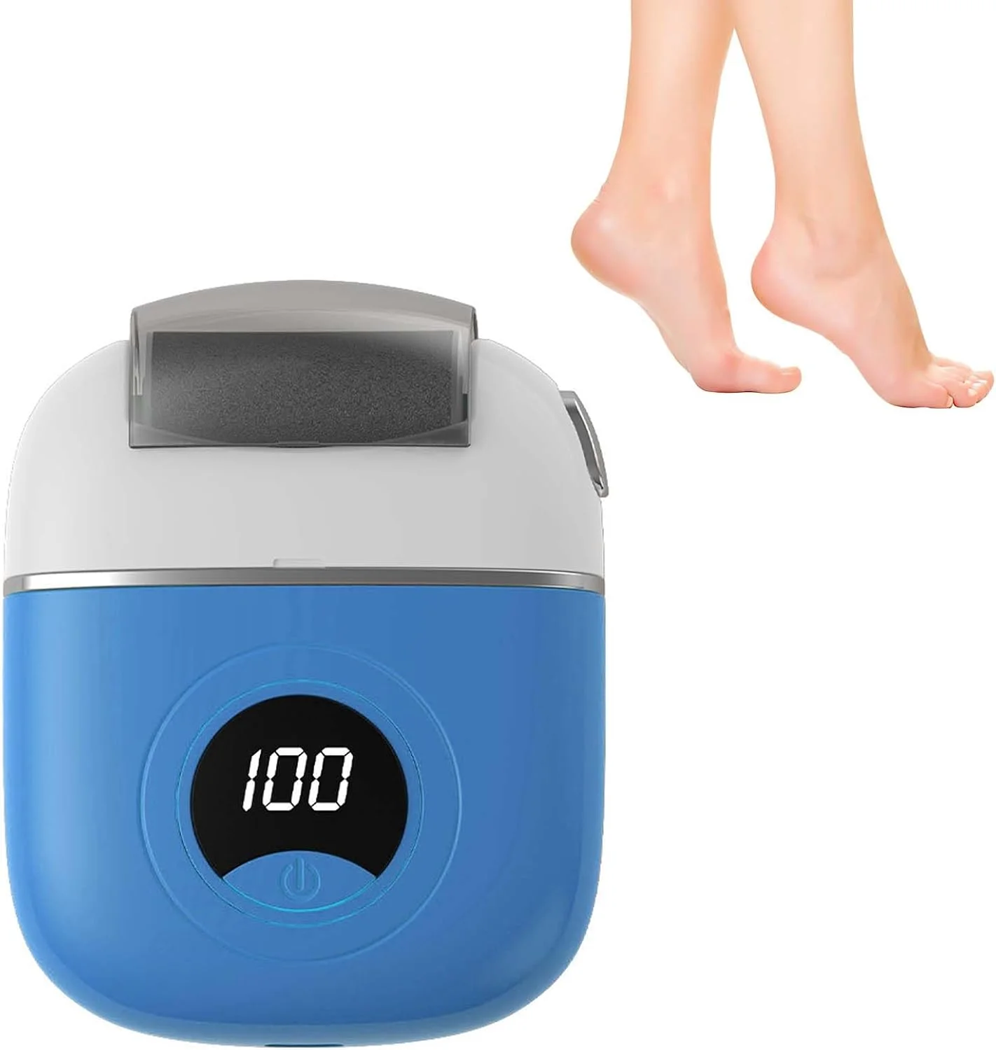 سوهان برقی پا، سوهان برقی پا با 3 غلتک تعویضی، ابزار مراقبت از پا با سه تنظیمات، سر سنگ زنی برای انگشتان پا، پاشنه پا، کنار پا و کف پا