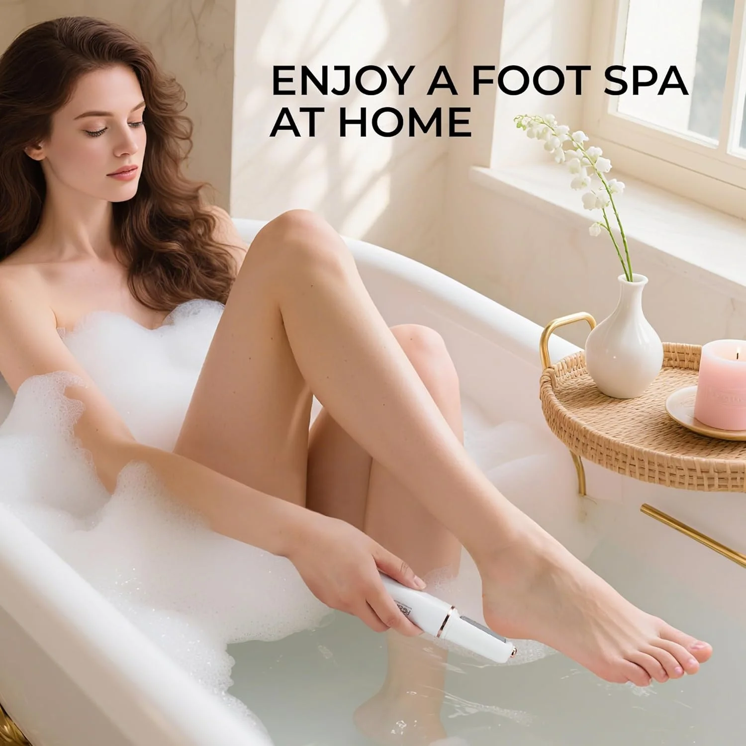 سوهان برقی پا BarberBoss، از بین برنده پینه پا، کیت پدیکور شارژی، سرهای غلتکی ظریف و زبر، شارژ USB، درپوش محافظ، از بین برنده قابل حمل پینه و پوست سخت پا، QR-5101