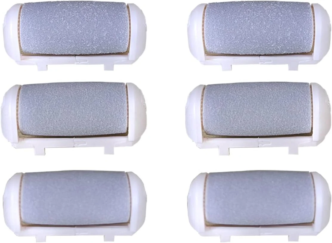 بسته 6 عددی سری یدکی غلتکی برای دستگاه سوهان پدیکور برقی YONGYAO، شامل 2 عدد زبر، 2 عدد متوسط و 2 عدد نرم