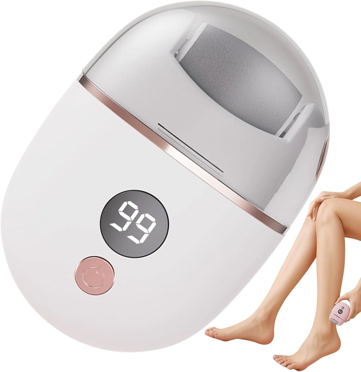 سوهان برقی پا - دستگاه سوهان برقی از بین برنده پینه پا، دستگاه شارژی با 3 سری، نمایشگر باتری ابزار حرفه ای پدیکور برای پوست های مرده و خشک و پاشنه های ترک خورده