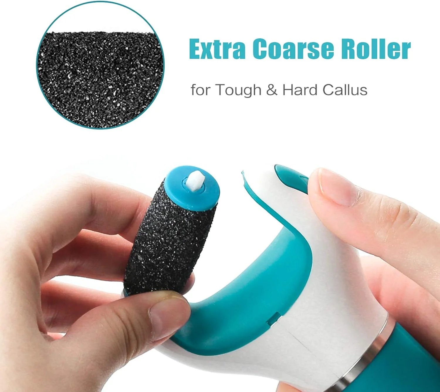 غلتک یدکی Canvalite [مجموعه 9 عددی]، 2 نوع زبری، سوهان برقی، سنگ پا، سوهان پا یدکی، رنده پا