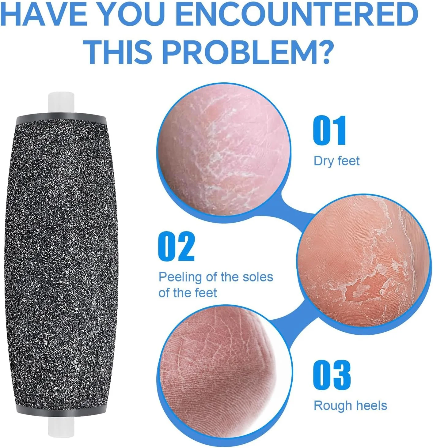 بسته 8 عددی سری یدکی غلتکی سازگار با دستگاه سوهان پدیکور الکترونیکی و ابزار حذف پوست سخت