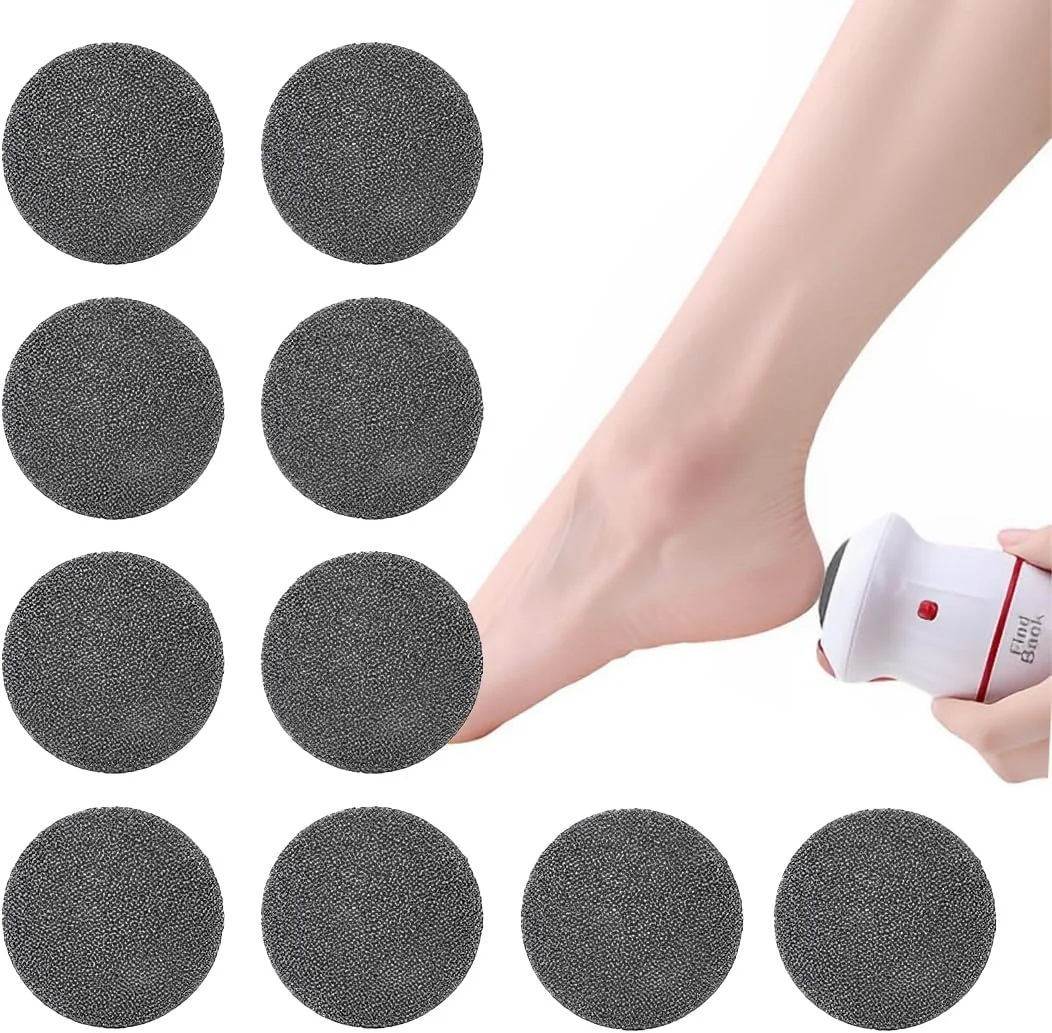 ۱۰ عدد سری جایگزین سوهان برقی پا، سری سنگ پای برقی، سری از بین برنده پینه، سری جایگزین پوست مرده (مشکی)