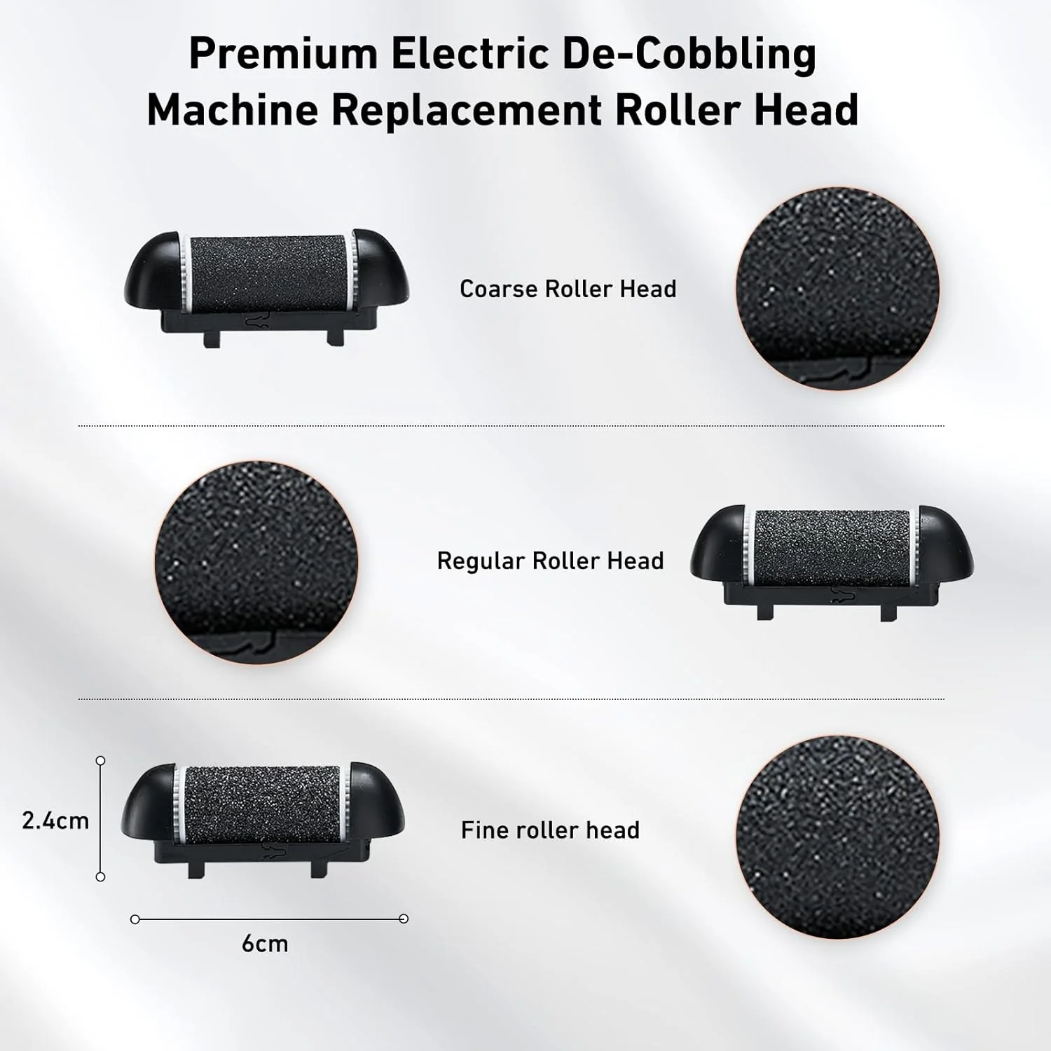 سری یدکی غلتکی، 6 عدد سوهان پینه پا، 3 نوع زبری، سری های پر کننده برای سوهان برقی پا، سری غلتکی پینه بردار