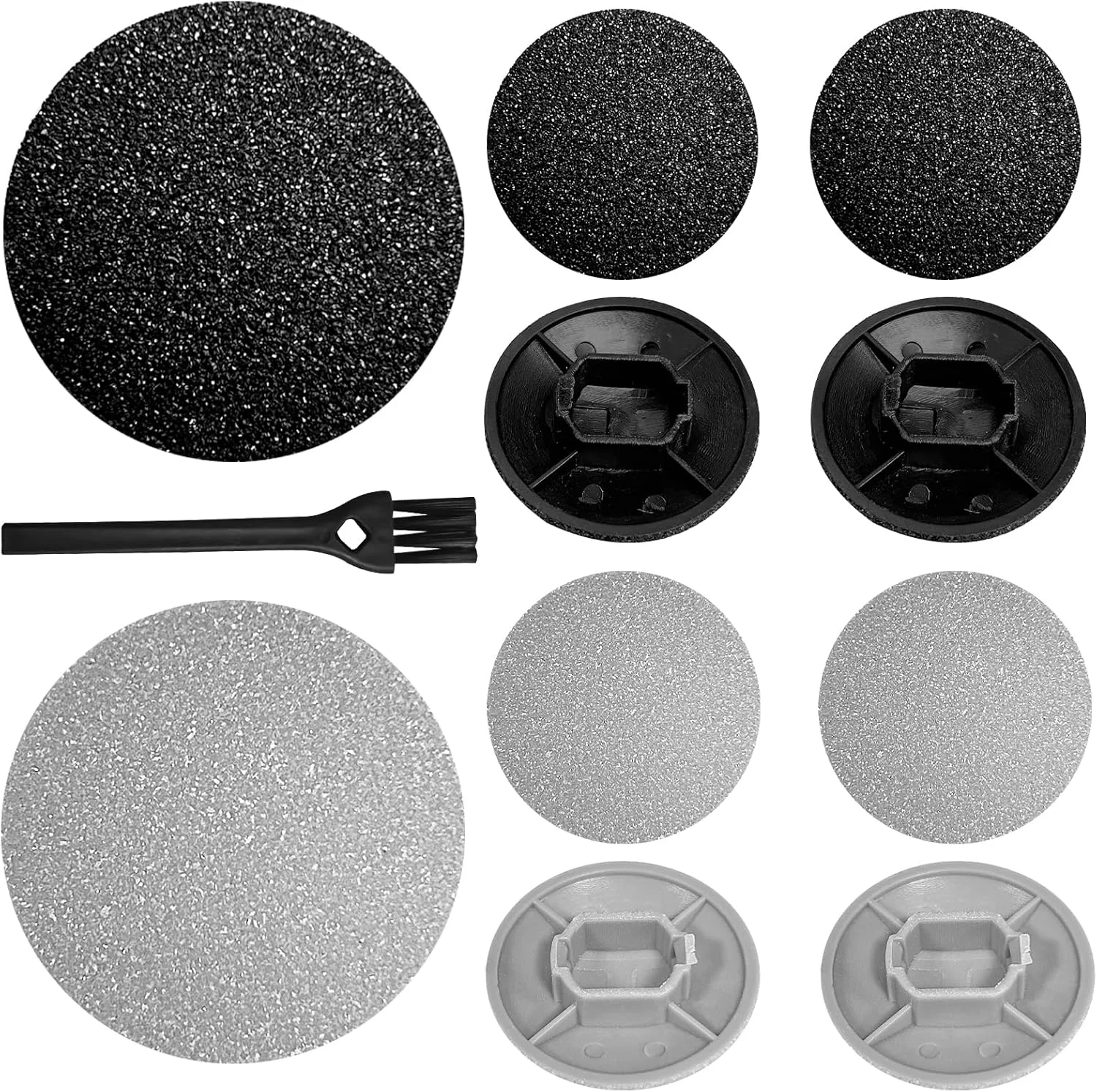 بسته 10 عددی سری سنگ پای برقی، سری های جایگزین برای سوهان برقی پا، ابزار مراقبت از پا با سری سنگ پای جایگزین، سری های دستگاه پینه بردار، برای مراقبت از پا، پوست های مرده و سخت به همراه برس