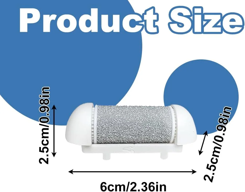 سری یدکی غلتکی سنباده پا در 3 سایز، سری های سفید برقی سوهان پا، ابزار مراقبت از پا برای پینه های ترک خورده، از بین برنده پوست مرده