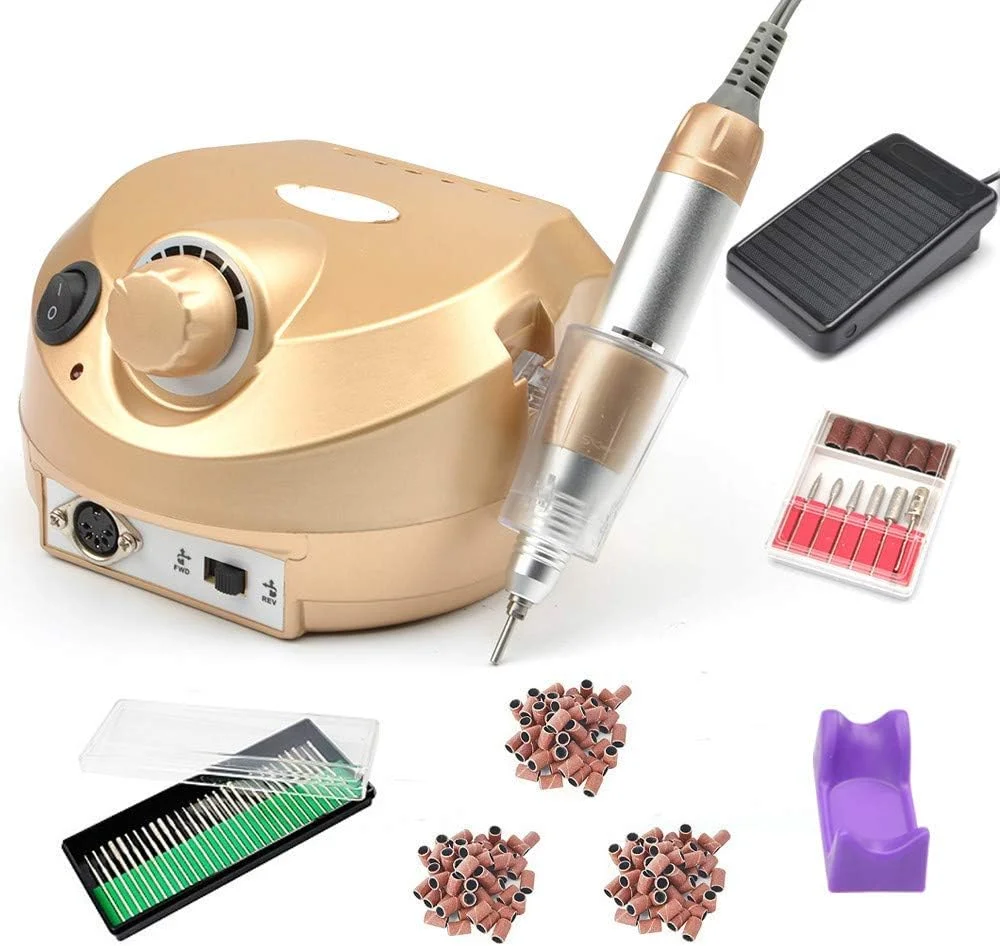 دستگاه سوهان برقی ناخن حرفه ای 35000 دور در دقیقه به همراه ست مانیکور پدیکور