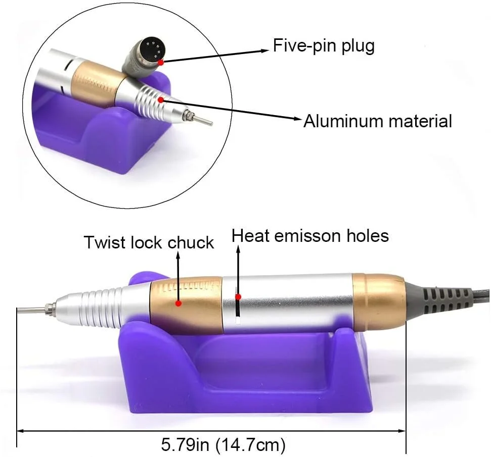 دستگاه سوهان برقی ناخن حرفه ای 35000 دور در دقیقه به همراه ست مانیکور پدیکور
