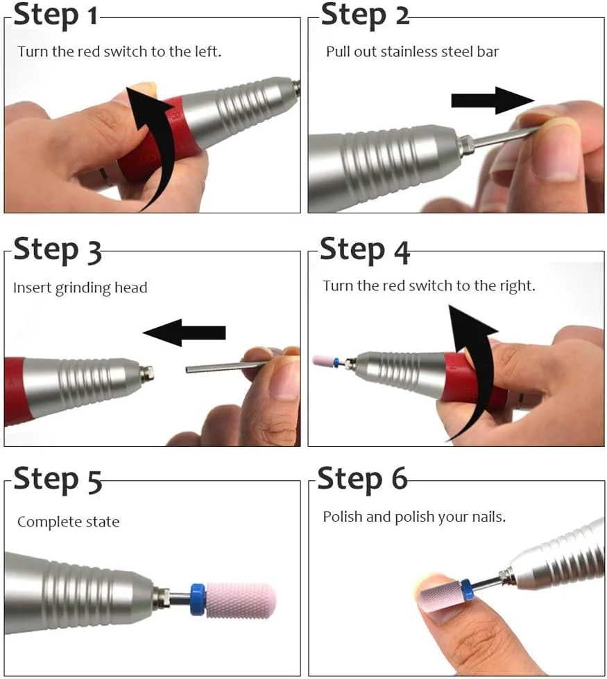 دستگاه سوهان برقی ناخن حرفه ای 35000 دور در دقیقه به همراه ست مانیکور پدیکور
