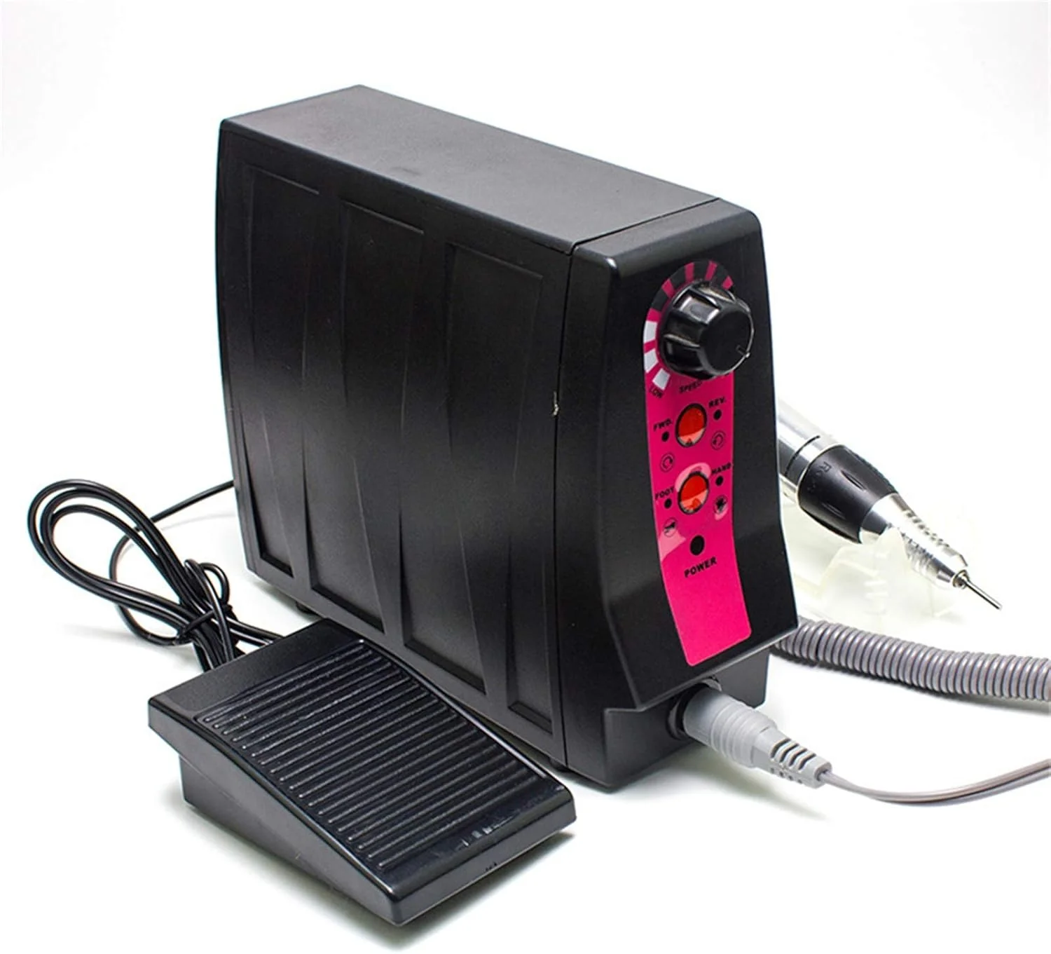 ست سوهان برقی ناخن TEmkin، ست مانیکور و پدیکور برقی برای ناخن های اکریلیک و ژلی، دستگاه سنباده آسیاب کلاسیک حرفه ای 35000 دور در دقیقه