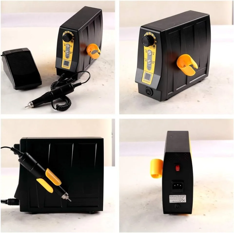 ست سوهان برقی ناخن تمکین، ست مانیکور و پدیکور برقی ناخن برای ناخن های اکریلیک و ژلیش، دستگاه آسیاب سنباده ای کلاسیک حرفه ای 35000 دور در دقیقه