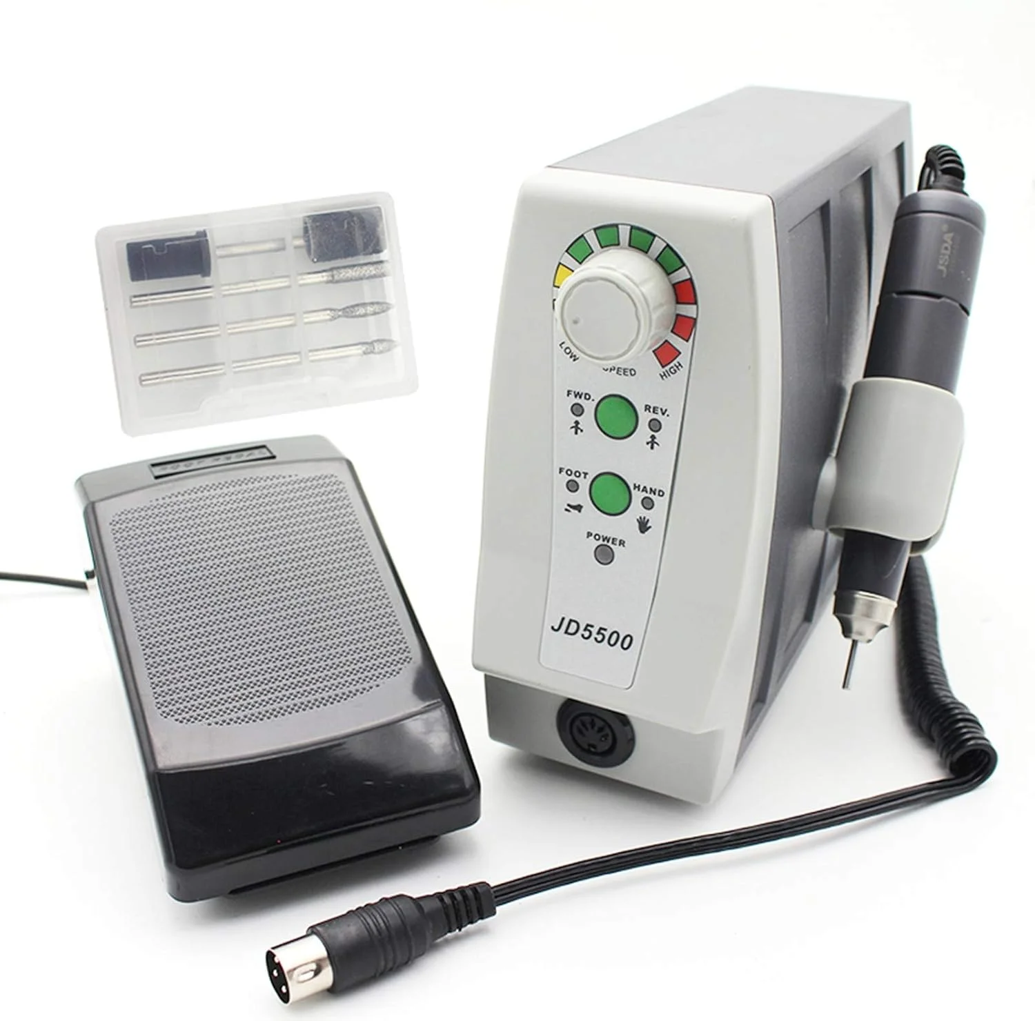 ست سوهان برقی ناخن تمکین، دستگاه مانیکور و پدیکور برقی برای ناخن های اکریلیک و ژل، دستگاه آسیاب سنباده ای کلاسیک حرفه ای 35000 دور در دقیقه